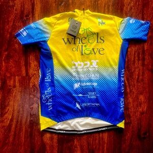 Kings Cycling Jersey - Wheels of Love 2020, Size L, Yellow/Blue